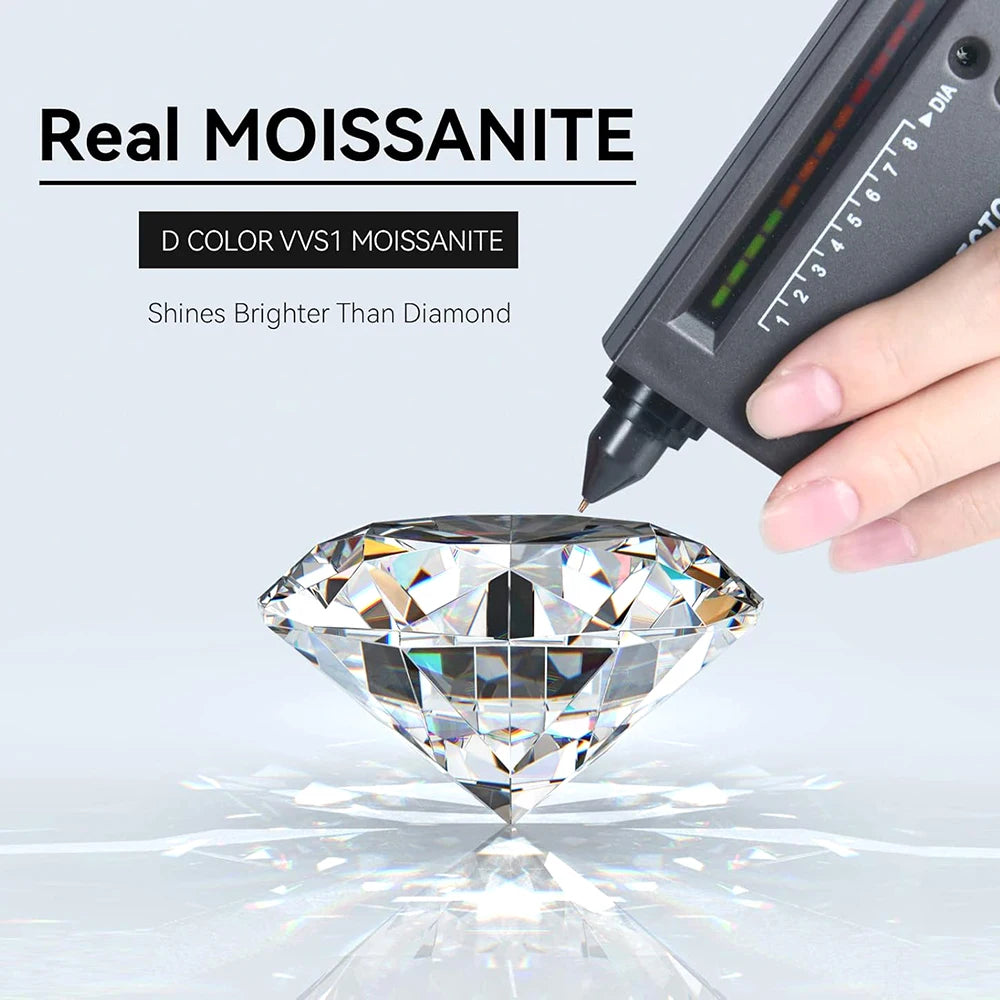 FIRERING 1 Moissanite Clover Ring with Certificate Passed Diamond Test S925 Silver Women Romantic Jewelry Gift