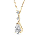 7x10mm 2.0ct Pear Cut Moissanite Pendant Necklace Silver 925 Women's Waterdrop Necklace High Quality Luxury Engagement Jewelry